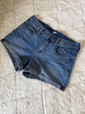 Old Navy Classic Blue Denim Cuffed Jean Shorts